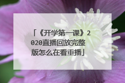 《开学第一课》2020直播回放完整版怎么在看重播