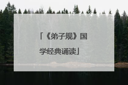 《弟子规》国学经典诵读
