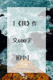 《我》作文600字初中