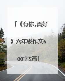 《有你,真好》六年级作文600字5篇