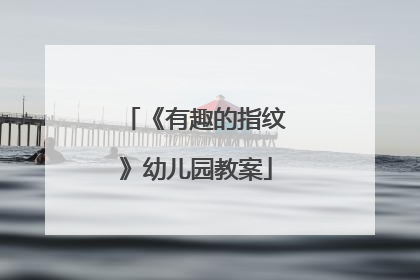 《有趣的指纹》幼儿园教案