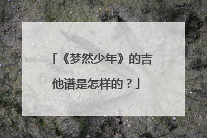 《梦然少年》的吉他谱是怎样的?