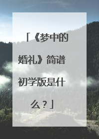 《梦中的婚礼》简谱初学版是什么?