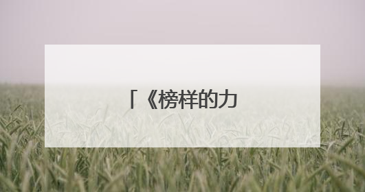 《榜样的力量》读后感