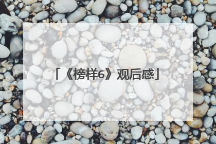 《榜样6》观后感