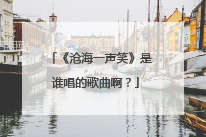 《沧海一声笑》是谁唱的歌曲啊?