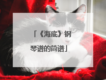 《海底》钢琴谱的简谱