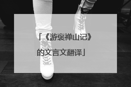 《游褒禅山记》的文言文翻译