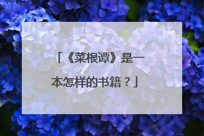 《菜根谭》是一本怎样的书籍？