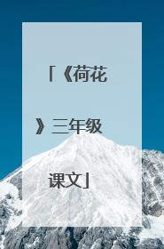 《荷花》三年级课文