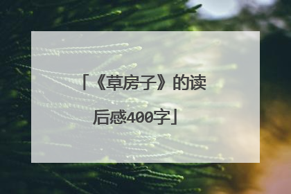 《草房子》的读后感400字