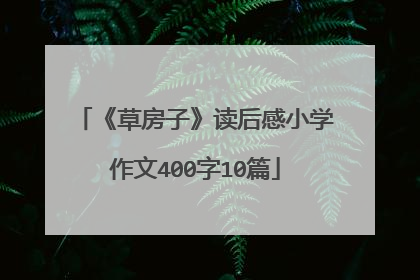 《草房子》读后感小学作文400字10篇