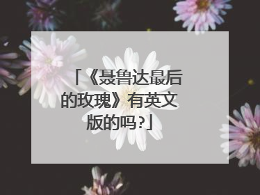 《聂鲁达最后的玫瑰》有英文版的吗?
