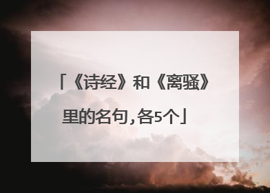 《诗经》和《离骚》里的名句,各5个