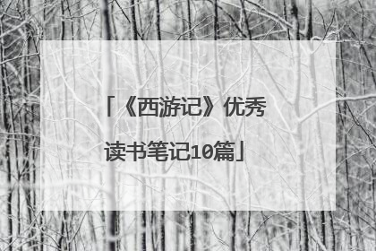 《西游记》优秀读书笔记10篇