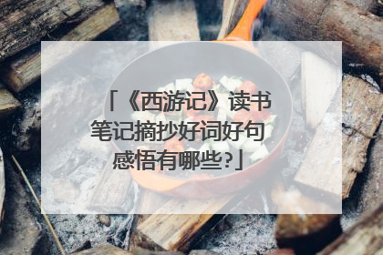 《西游记》读书笔记摘抄好词好句感悟有哪些?