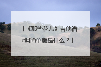 《那些花儿》吉他谱c调简单版是什么?
