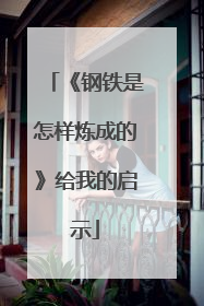 《钢铁是怎样炼成的》给我的启示