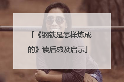 《钢铁是怎样炼成的》读后感及启示