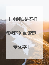 《钢铁是怎样炼成的》阅读感受50字