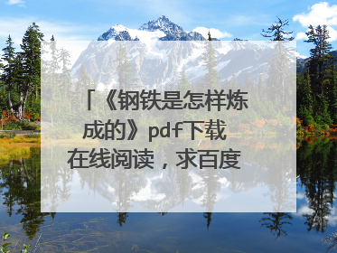《钢铁是怎样炼成的》pdf下载在线阅读，求百度网盘云资源