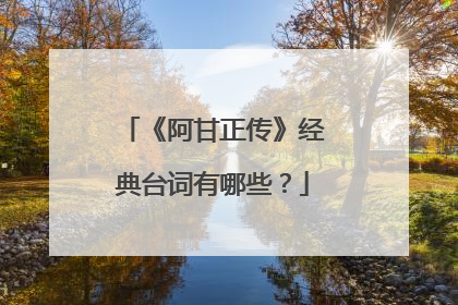 《阿甘正传》经典台词有哪些？