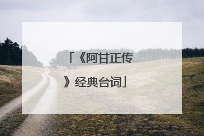 《阿甘正传》经典台词