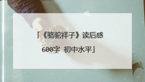 《骆驼祥子》读后感 600字 初中水平