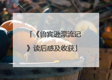 《鲁宾逊漂流记》读后感及收获