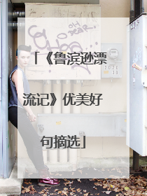 《鲁滨逊漂流记》优美好句摘选