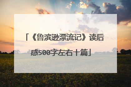 《鲁滨逊漂流记》读后感500字左右十篇