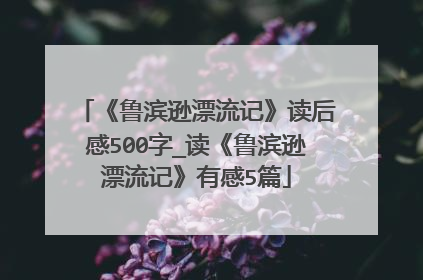 《鲁滨逊漂流记》读后感500字_读《鲁滨逊漂流记》有感5篇