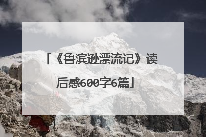 《鲁滨逊漂流记》读后感600字6篇