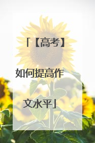【高考】如何提高作文水平