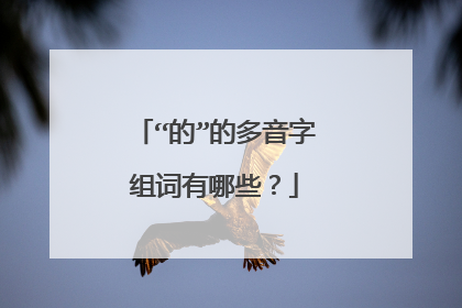 “的”的多音字组词有哪些？