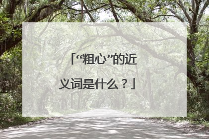 “粗心”的近义词是什么？