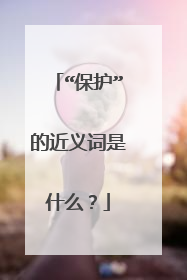 “保护”的近义词是什么?
