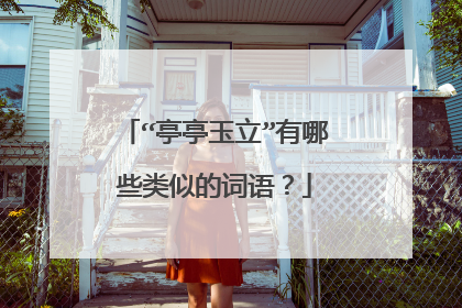 “亭亭玉立”有哪些类似的词语？