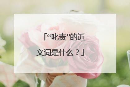 “叱责”的近义词是什么？