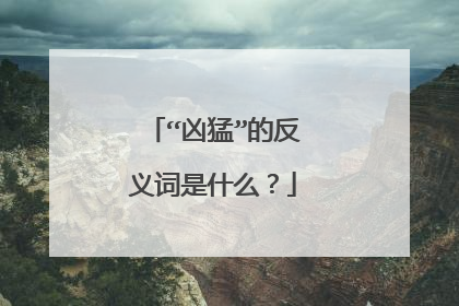 “凶猛”的反义词是什么?