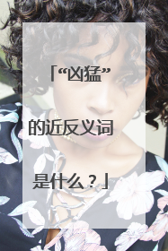 “凶猛”的近反义词是什么?