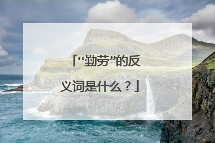 “勤劳”的反义词是什么?