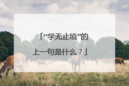 “学无止境”的上一句是什么?