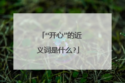 “开心”的近义词是什么?