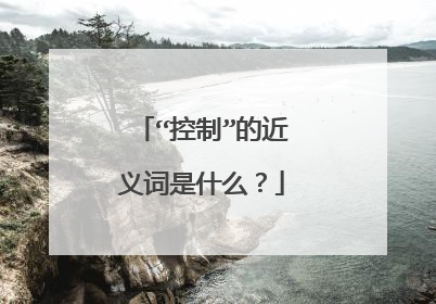 “控制”的近义词是什么？