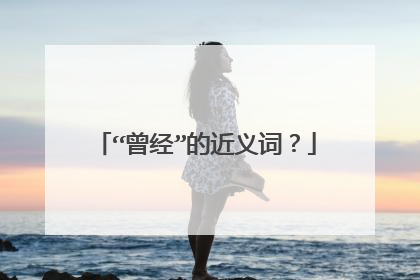 “曾经”的近义词?