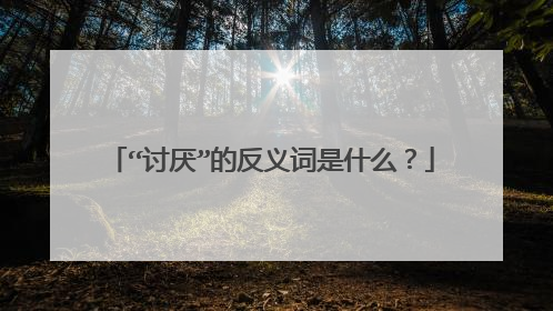 “讨厌”的反义词是什么?