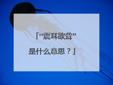 “震耳欲聋”是什么意思?