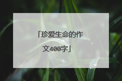 珍爱生命的作文400字