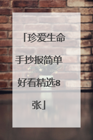 珍爱生命手抄报简单好看精选8张